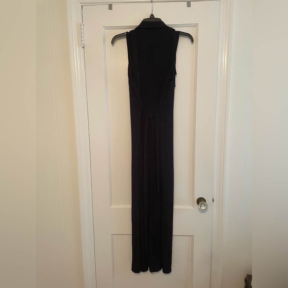 Carmen Marc Valvo Navy Maxi Dress